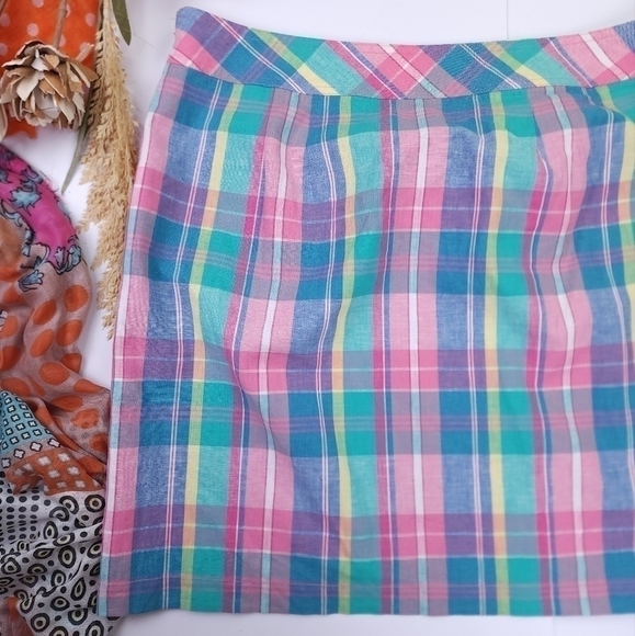 New Talbots Multi-colored Skirt Sz 12 - Picture 7 of 13